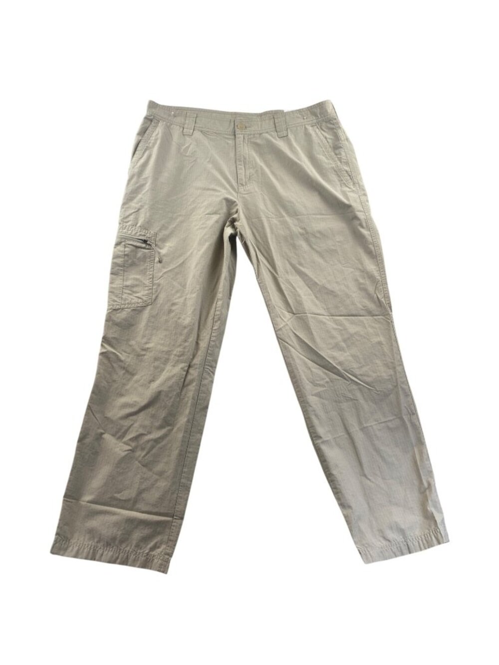 Columbia Mens Cargo Hiking Pants Size 35x28 Measured Beige Lightweight Outdoors
